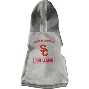 Littlearth NCAA Dog & Cat Hooded Crewneck Sweater, USC Trojans, Small