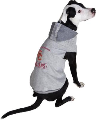Show full view: Littlearth NCAA Dog & Cat Hooded Crewneck Sweater, USC Trojans, Small slide 5 of 7