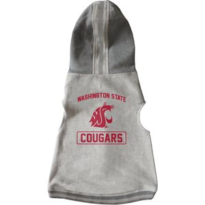 Littlearth NCAA Dog & Cat Hooded Crewneck Sweater, Washington State Cougars, Small