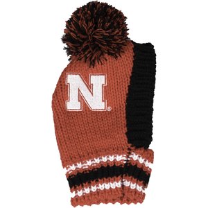 Littlearth NCAA Dog & Cat Knit Hat, Nebraska Cornhuskers, Large