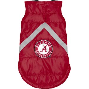 Littlearth NCAA Dog & Cat Puffer Vest, Alabama Crimson Tide, X-Small