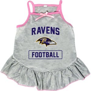 Littlearth NFL Dog & Cat Dress, Baltimore Ravens, X-Small
