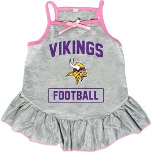 Littlearth NFL Dog & Cat Dress, Minnesota Vikings, Large