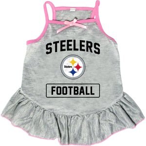 Littlearth NFL Dog & Cat Dress, Pittsburgh Steelers, Small