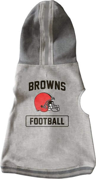 Littlearth NFL Dog & Cat Hooded Crewneck Sweater, Cleveland Browns, X-Small slide 1 of 1