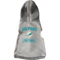Littlearth NFL Dog & Cat Hooded Crewneck Sweater, Miami Dolphins, Teacup