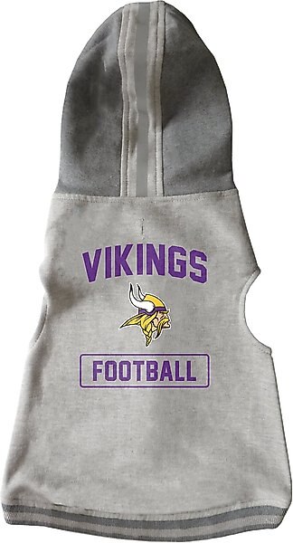 Littlearth NFL Dog & Cat Hooded Crewneck Sweater, Minnesota Vikings, X-Small slide 1 of 1
