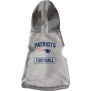 Littlearth NFL Dog & Cat Hooded Crewneck Sweater, New England Patriots, Large