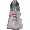 Littlearth NFL Dog & Cat Hooded Crewneck Sweater, San Francisco 49ers, Small