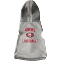Littlearth NFL Dog & Cat Hooded Crewneck Sweater, San Francisco 49ers, Large