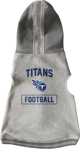 Littlearth NFL Dog & Cat Hooded Crewneck Sweater, Tennessee Titans, Teacup slide 1 of 1