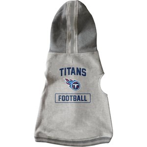 Littlearth NFL Dog & Cat Hooded Crewneck Sweater, Tennessee Titans, Teacup