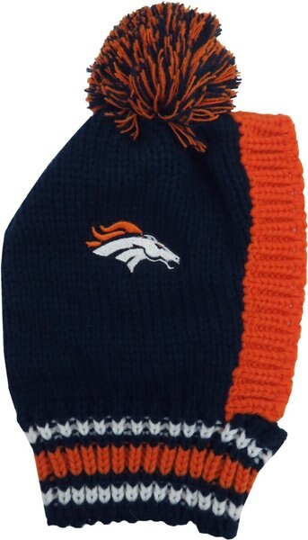 Littlearth NFL Dog & Cat Knit Hat, Denver Broncos, Medium slide 1 of 2
