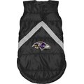 Littlearth NFL Dog & Cat Puffer Vest, Baltimore Ravens, X-Small