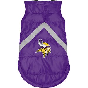 Littlearth NFL Dog & Cat Puffer Vest, Minnesota Vikings, Teacup