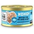 I and Love and You XOXO Whitefish & Tuna Pate Grain-Free Canned Cat Food, 3-oz can, case of 24