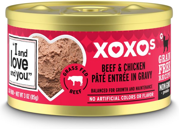 I AND LOVE AND YOU XOXO Beef Chicken Pate Grain Free Canned Cat