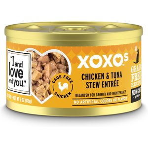 I and Love and You XOXO Chicken & Tuna Stew Grain-Free Canned Cat Food, 3-oz, case of 24