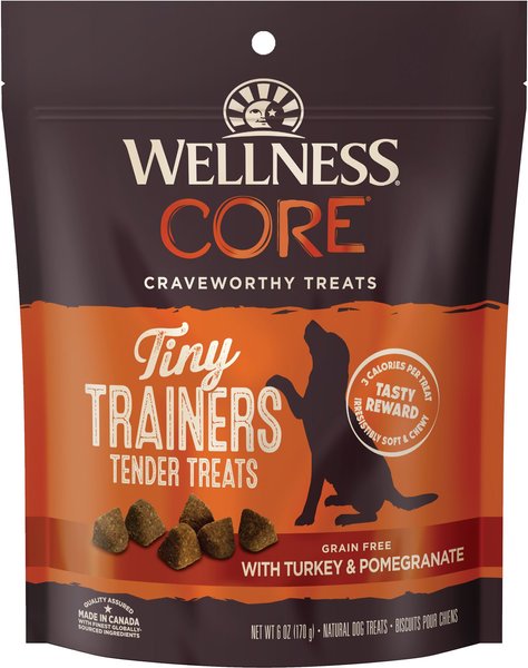 Wellness CORE Tiny Trainers Tender Turkey & Pomegranate Dog Treats, 6-oz bag slide 1 of 9