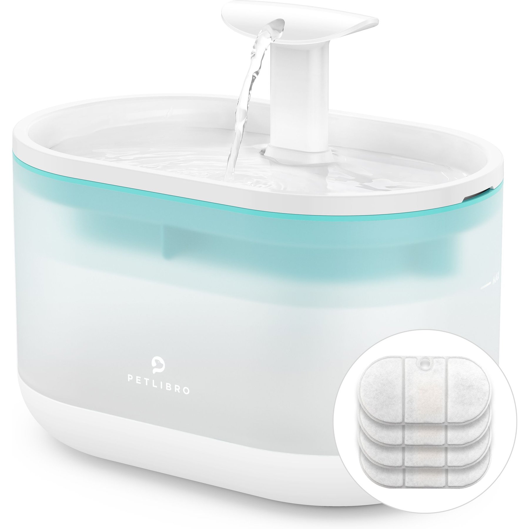 Petlibro Capsule Automatic Dog & Cat Water Fountain, 2-L