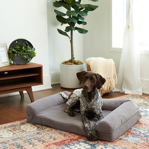 HAPPY HOUNDS Luna Gray Sofa Dog Bed, Large