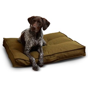 Happy Hounds Milo Square Tufted Pillow Dog Bed, Moss, Medium