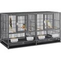 Yaheetech 18-in Wide Stackable Divided Breeder Cage, Black
