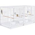 Yaheetech 18-in Wide Stackable Divided Breeder Cage, White