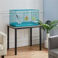 Yaheetech Flight Extra Space with Slide-out Tray Bird Cage, Teal Blue