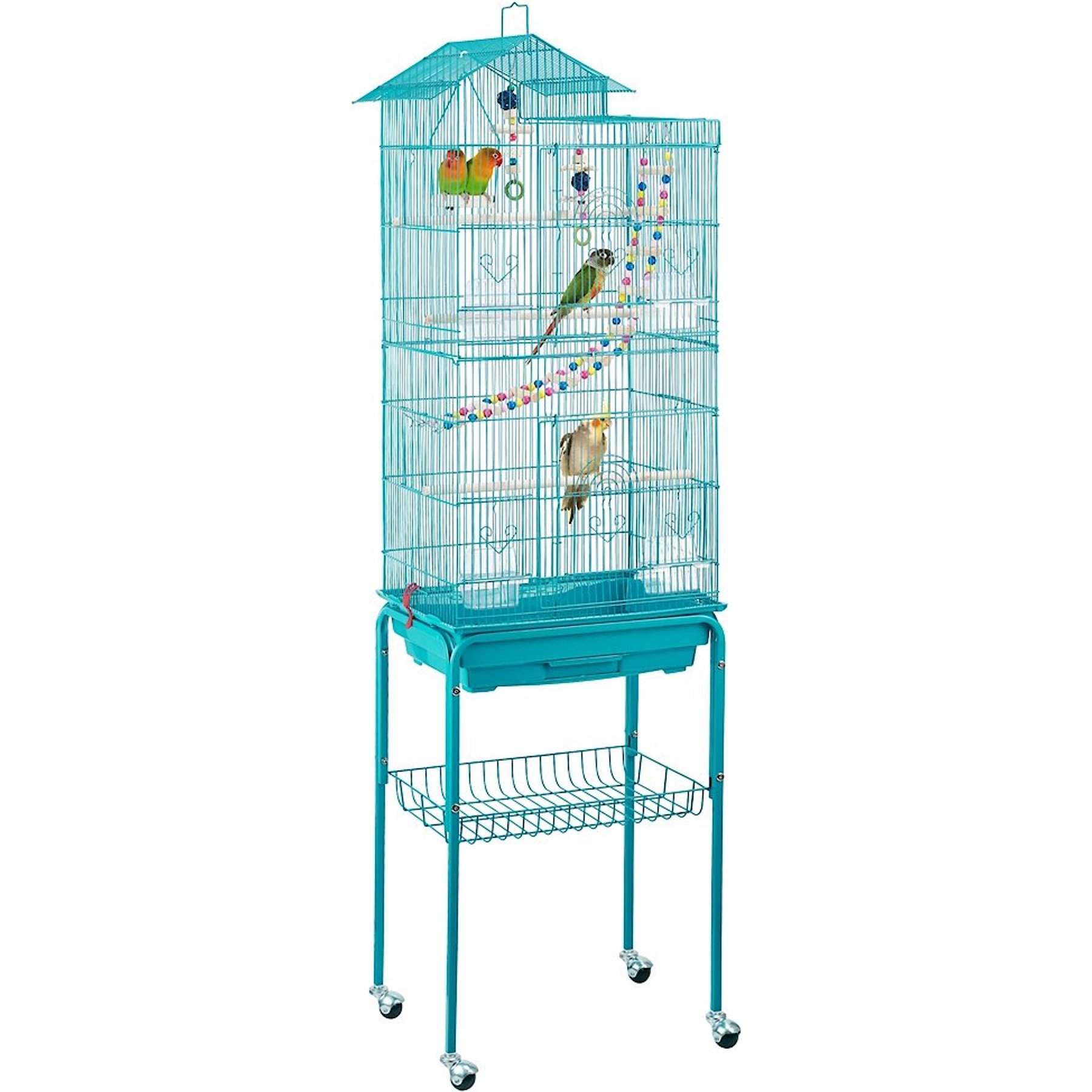 PREVUE PET PRODUCTS Wrought Iron Small & Medium Birds Flight Cage, Black  Hammertone 