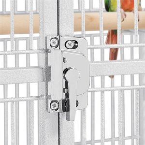 Yaheetech Rolling Metal Parrot Cage with Playtop, White