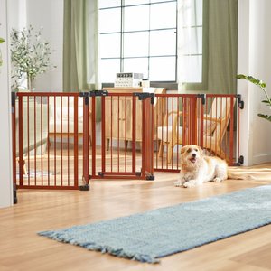 Frisco Wood and Metal 8-Panel Configurable Gate and Playpen, Brown