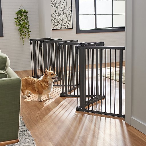Frisco Wood and Metal 8-Panel Configurable Gate and Playpen, Espresso