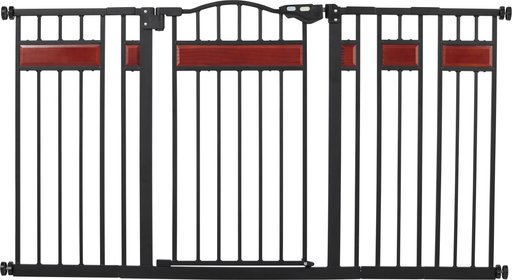 Frisco Wood Accents Extra Wide Auto-close Pet Gate, 30-in, Black