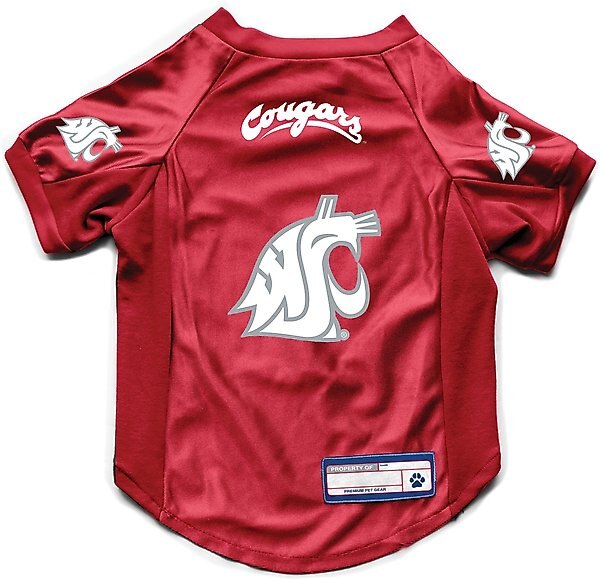 Littlearth NCAA Stretch Dog & Cat Jersey, Washington State Cougars, Large slide 1 of 6