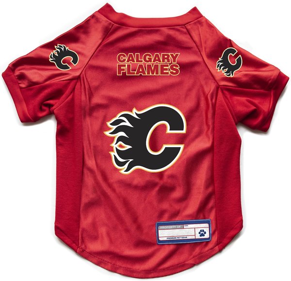 Littlearth NCAA Stretch Dog & Cat Jersey, Calgary Flames, Large slide 1 of 2