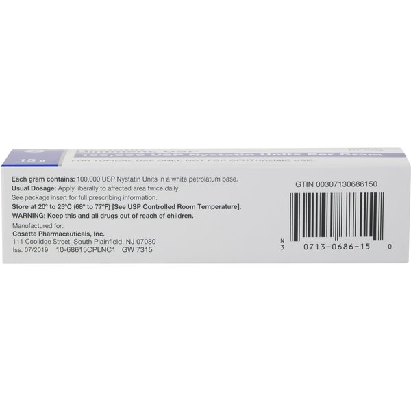 NYSTATIN Topical Powder, 100,000 units/gm, 60 gm 