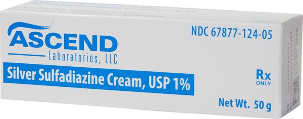 SILVER SULFADIAZINE Cream, 1%, 50-gm tube - Chewy.com