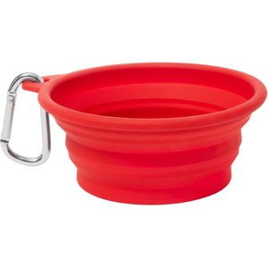 Frisco Silicone Pet Travel Bowl, Red, 1.5 Cup