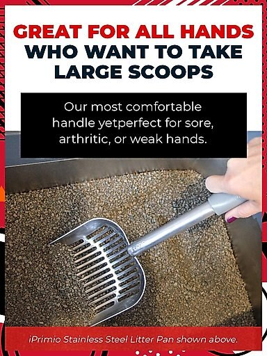iPrimio Polished Aluminum, Cat Scooper, X-Large