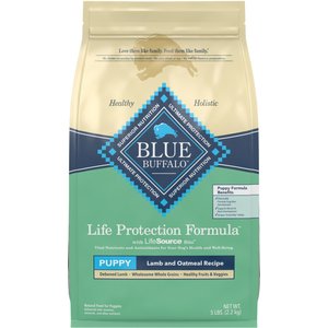 Blue Buffalo Life Protection Formula Puppy Lamb & Oatmeal Recipe Dry Dog Food, 5-lb bag