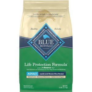 Blue Buffalo Life Protection Formula Adult Lamb & Brown Rice Recipe Dry Dog Food, 5-lb bag