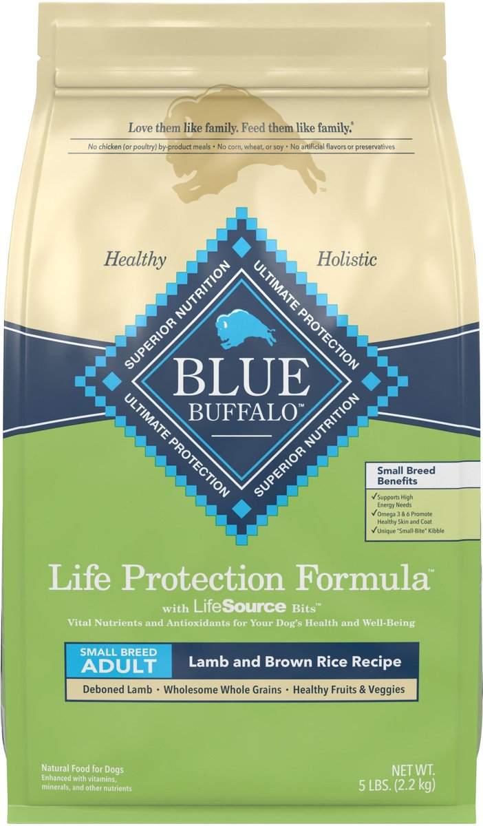 Blue Buffalo Life Protection Formula Small Breed Adult Lamb Brown Rice Recipe Dry Dog Food