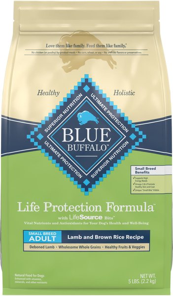 Blue Buffalo Life Protection Formula Small Breed Adult Lamb & Brown Rice Recipe Dry Dog Food, 5-lb bag slide 1 of 10