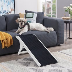 Unipaws Foldable Wooden Cat & Dog Ramp, White