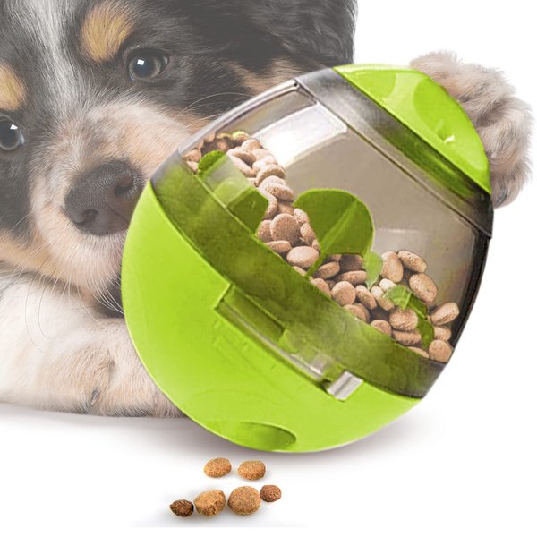 SunGrow Interactive IQ Treat Ball Toy - Fun Slow Feeder - Food Dispenser - Prevents Obesity Improves Digestion - Stronger Dog-Pet Parent Relationship