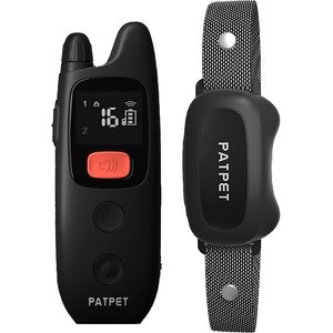 PATPET P682 Lightweight 1000-ft Remote Dog Training Collar, Black, Small
