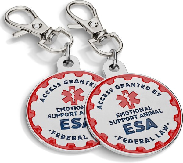 Industrial Puppy Emotional Support Dog Tag, 2 count, Small slide 1 of 7