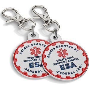 Industrial Puppy Emotional Support Dog Tag, 2 count, Small