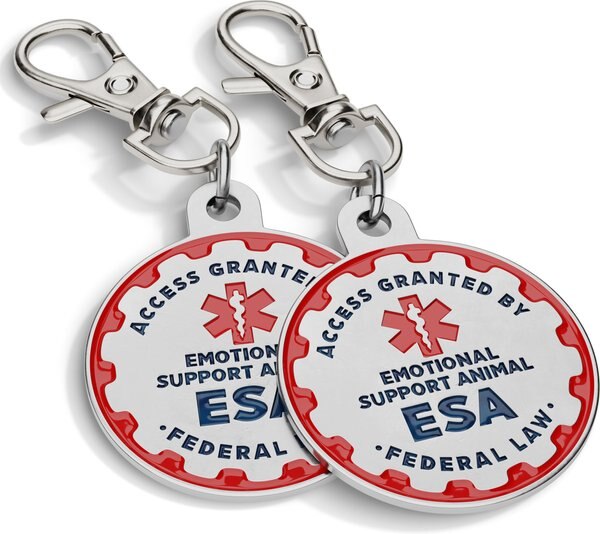 Industrial Puppy Emotional Support Dog Tag, 2 count, Medium/Large slide 1 of 7